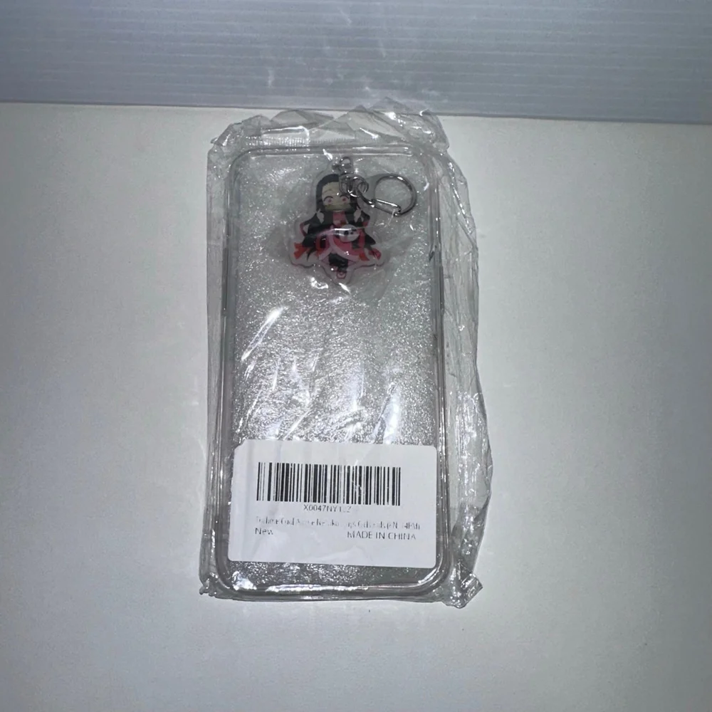 Demon Slayer Nezuko iPhone 14 Pro Max Case Pink Black NEW NWT with keychain